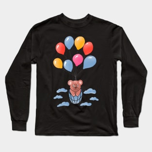 Teddy Bear and Balloons Long Sleeve T-Shirt